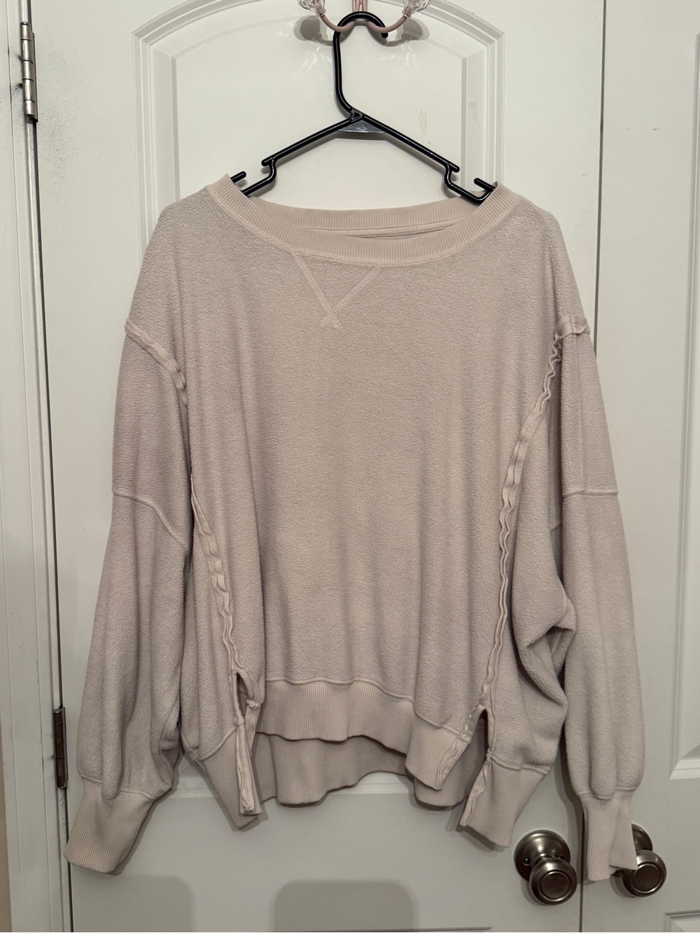 Aerie Oversized Wool Crewneck - Cream